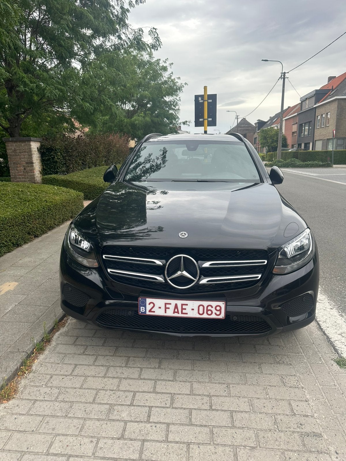 Mercedes GLC220, CDI, 2019, 189680 km,, Auto's, Automaat, Zwart, Leder, GLC