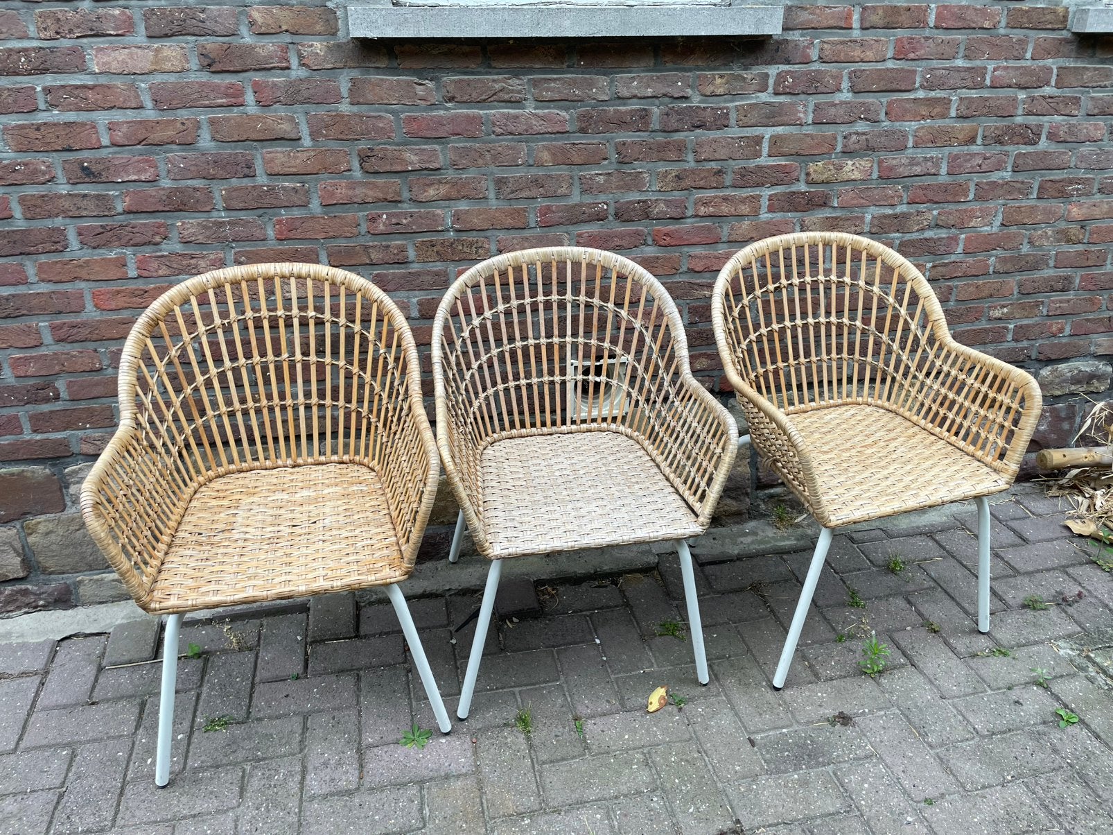 3 chaises en rotin Ikea gratuites, Jardin & Terrasse, Enlèvement, Utilisé, Rotin