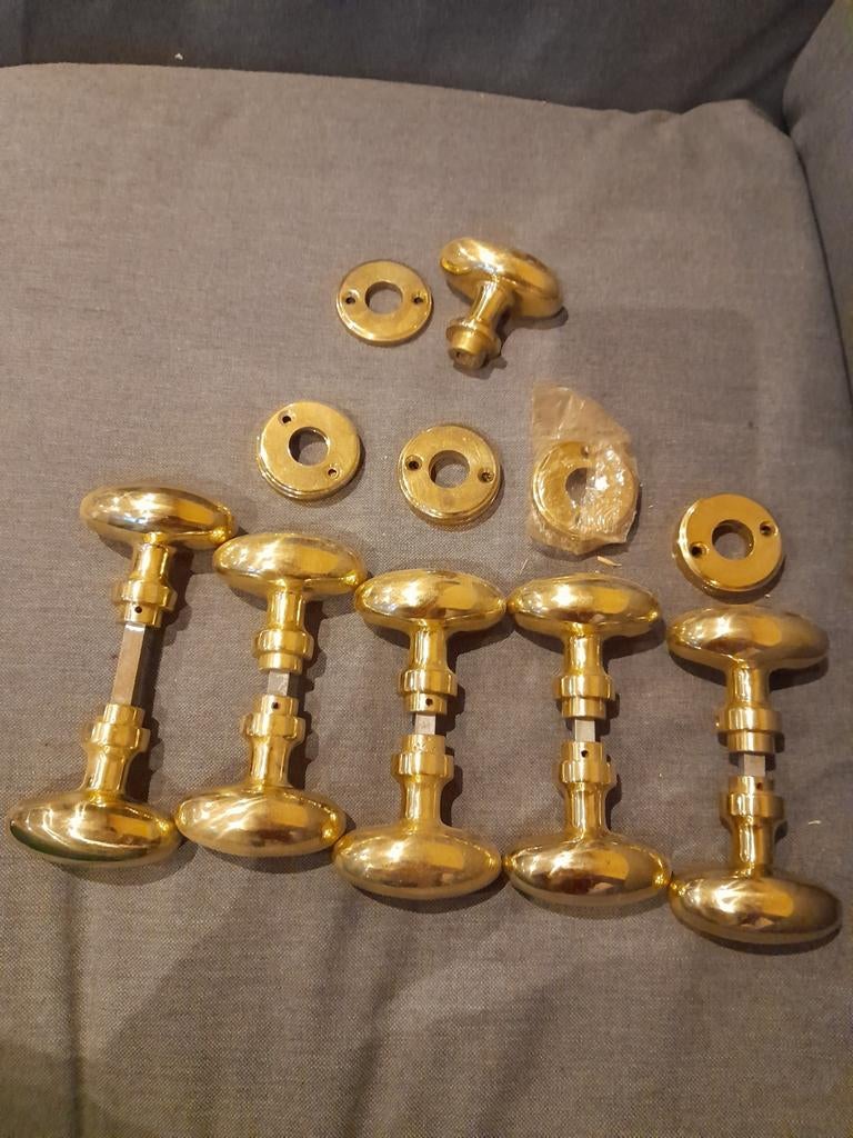 Poignées de porte en laiton, Enlèvement ou Envoi, Utilisé, Cuivre ou Laiton, Loquet ou Poignée