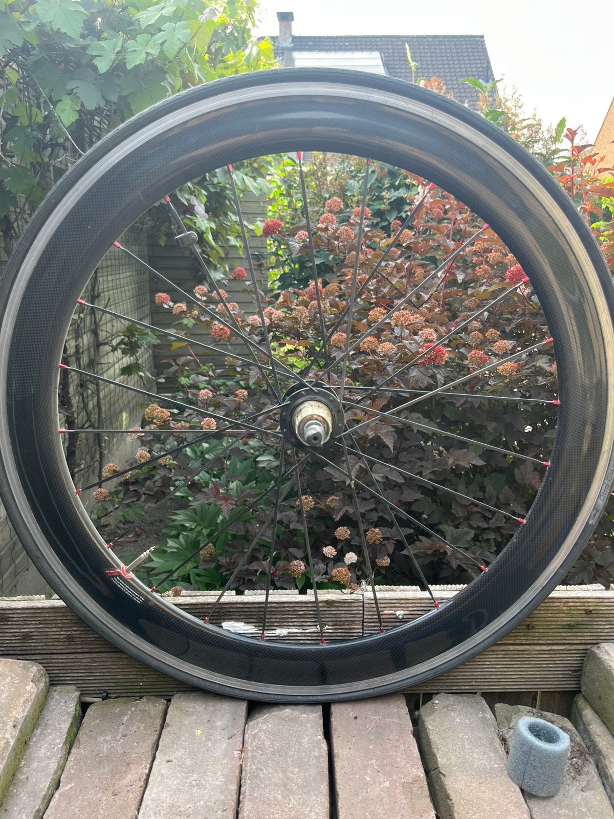 Achterwiel 4za, Ophalen, Zo goed als nieuw, Carbon