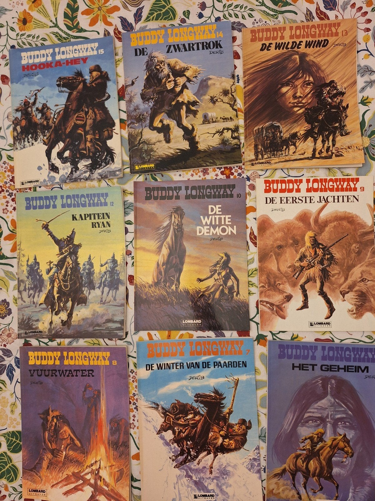 lot van 9 buddy longway strips, Ophalen of Verzenden