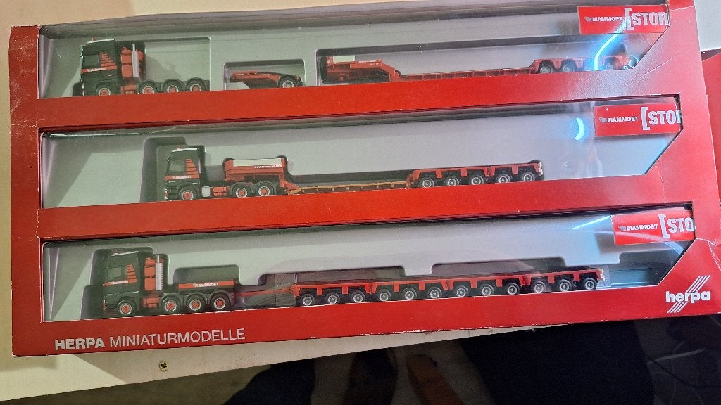Herpa 1/87 Zwaar transport Mammoet, Hobby & Loisirs créatifs, Voitures miniatures | 1:87, Enlèvement ou Envoi, Neuf, Bus ou Camion