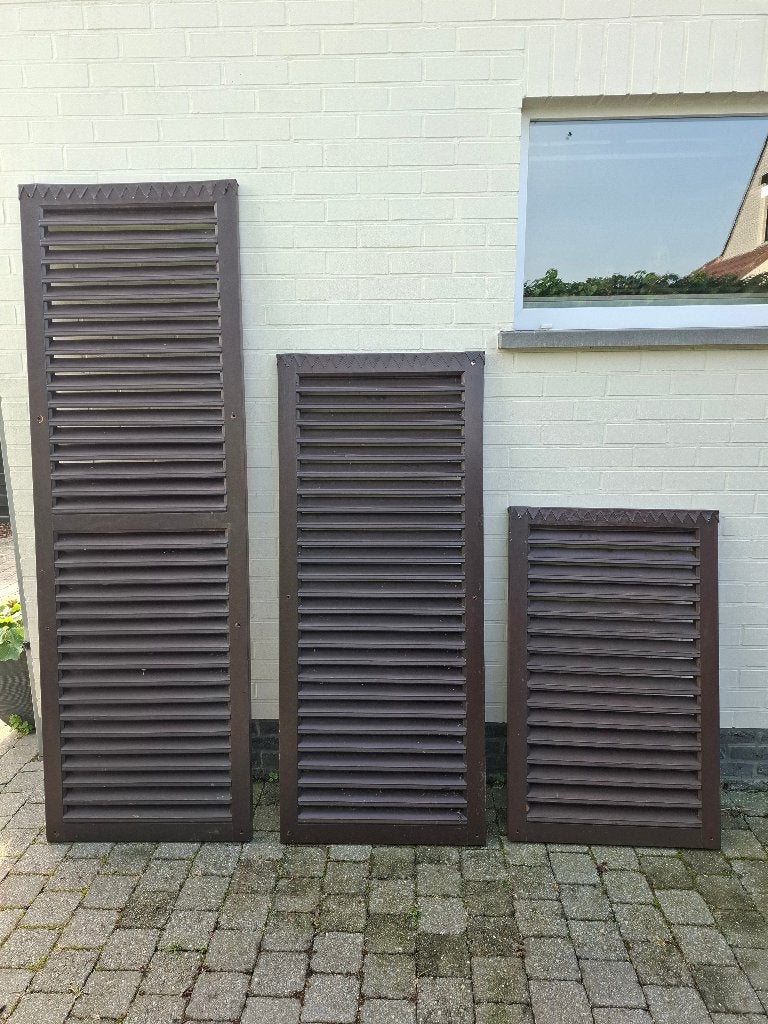 Raamluiken hardhout, Ophalen, Zo goed als nieuw, Hout, Overige typen