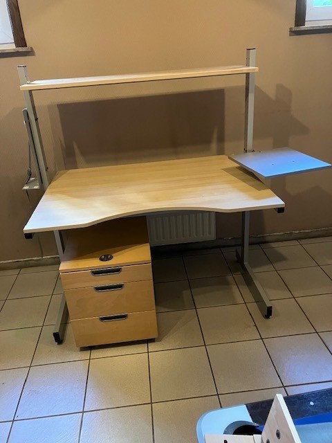 Bureau en  ladeblok met lades op wieltjes, Enlèvement, Comme neuf