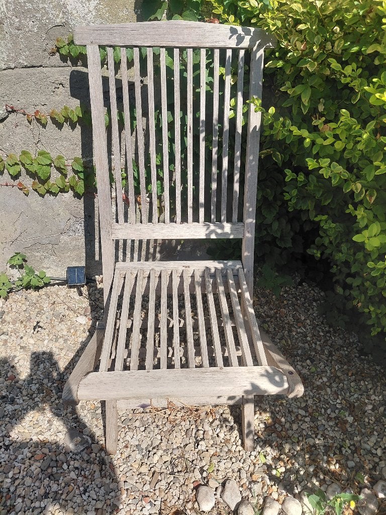 Teak stoel, Tuin en Terras, Ophalen, Zo goed als nieuw, Teakhout