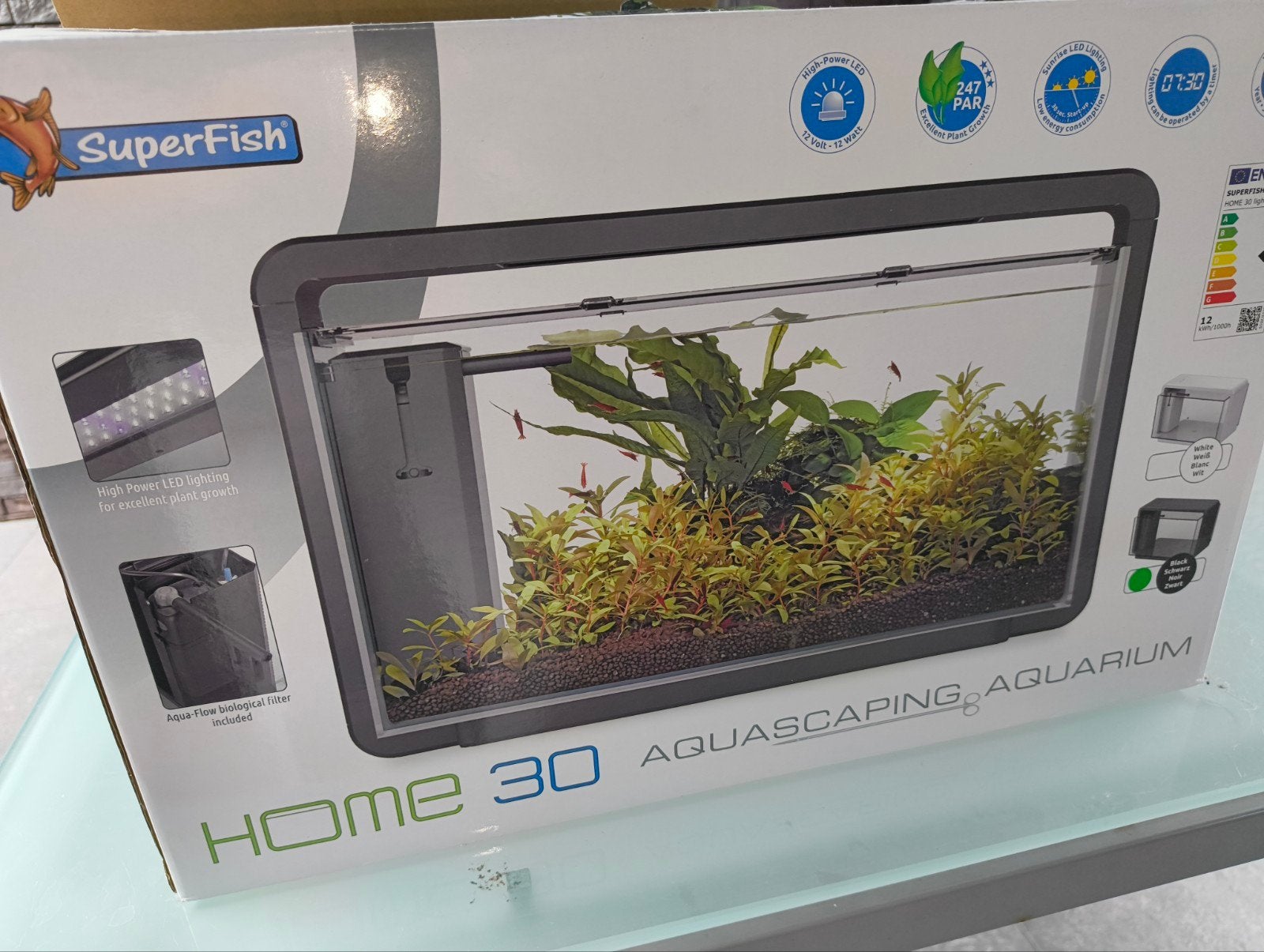 Aquarium 30L + alle nodige aanhorigheden, Ophalen, Zo goed als nieuw, Superfish, Inclusief toebehoren