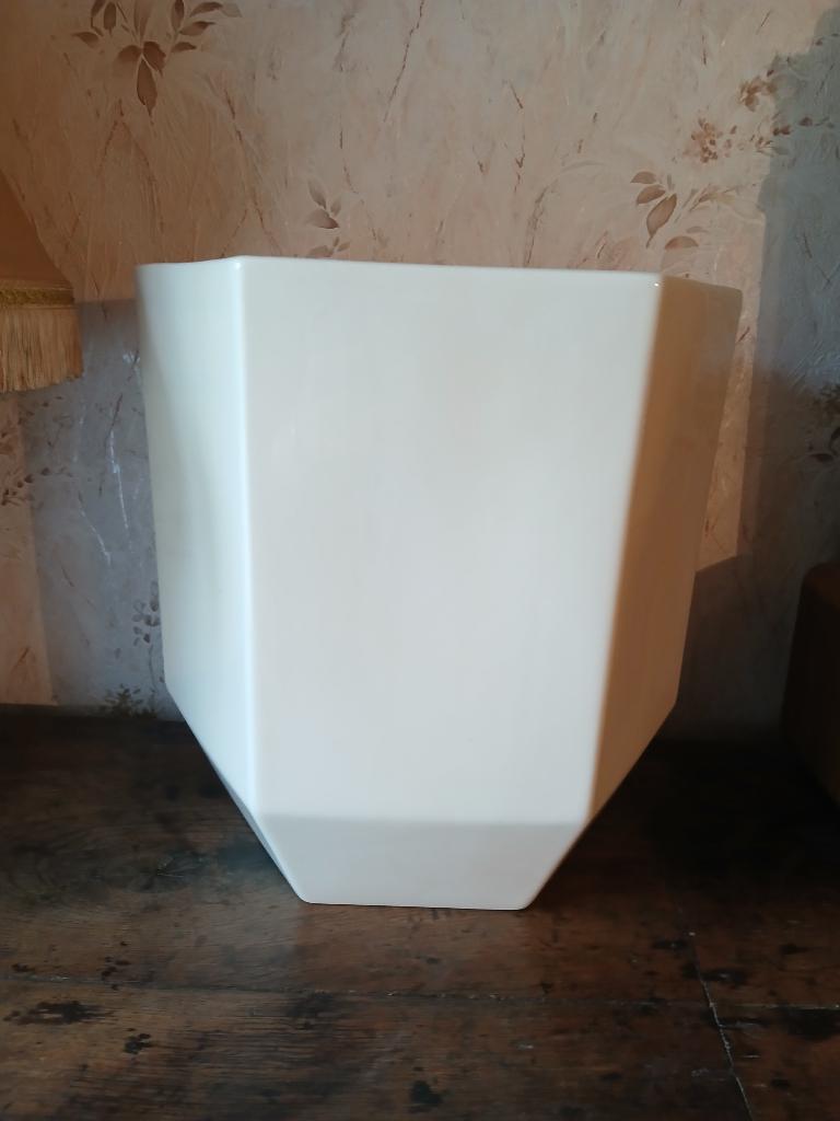 Grand vase CATTEAU monochrome ivoire, Enlèvement ou Envoi