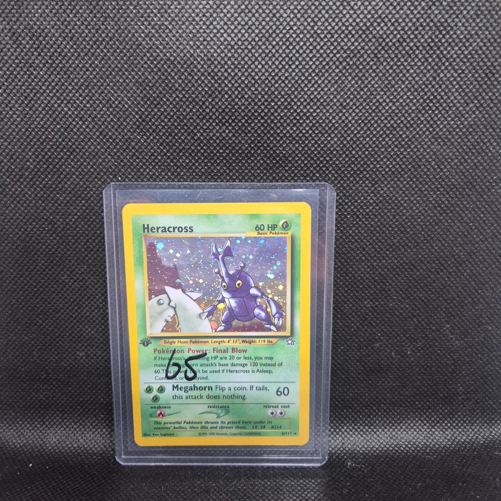 Heracross 1st edition Neo Genesis, Enlèvement ou Envoi