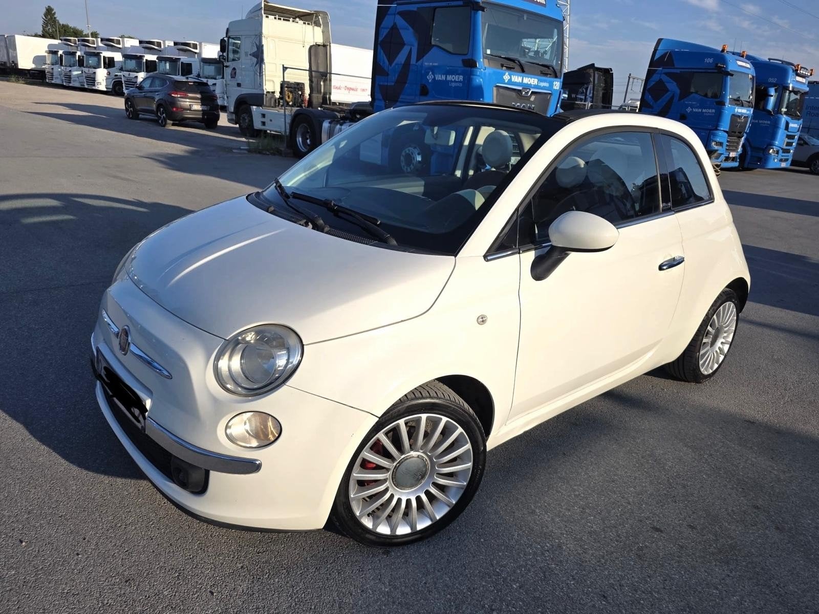 Fiat 500/Cabriolet 102000 km, Autos, Cuir, USB, Achat, Beige