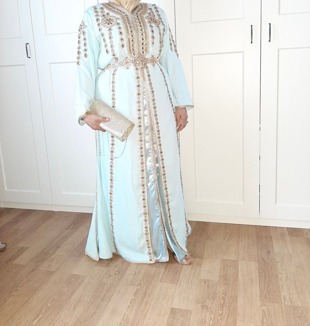 Robe marocaine bleu clair, Vêtements | Femmes, Robe de gala, Taille 46/48 (XL) ou plus grande, Porté, Bleu