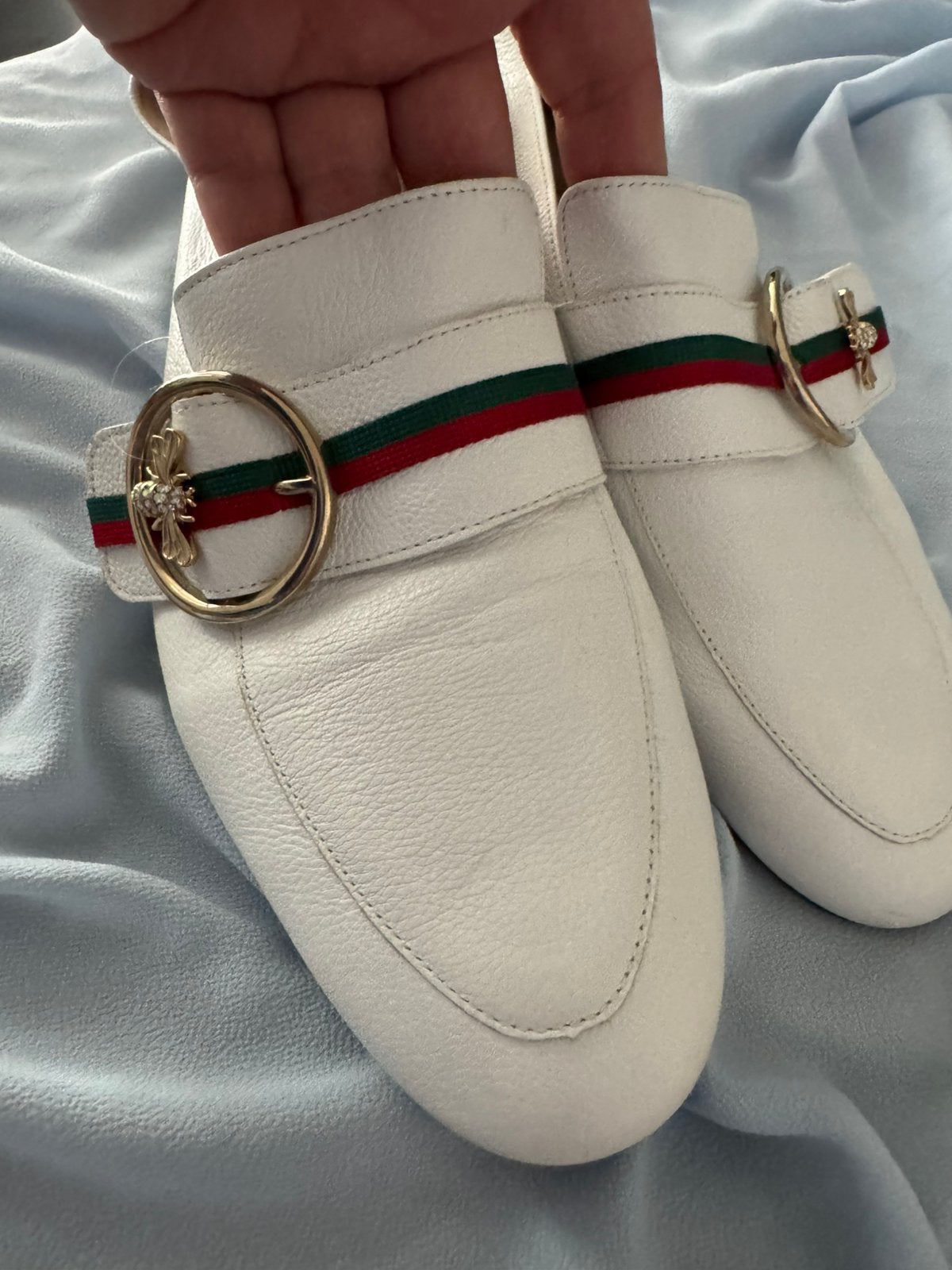 Witte echt leren moccasins van Paul Green, Ophalen, Zo goed als nieuw