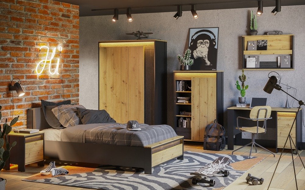 Spot tienerkamer, zelf samen te stellen - Artisan eiken/zwar, Kinderen en Baby's