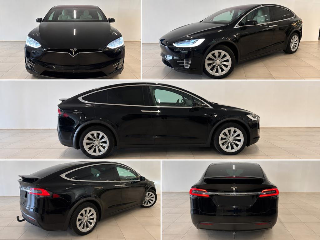 Tesla Model X Long Range 2020 Black on White – 6 Seat – HW3, Auto's, Automaat, Model X, Wit, Leder