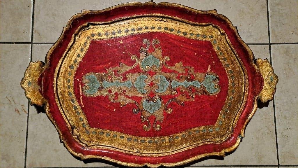 Mooie houten plateau / dienblad, Antiek en Kunst, Ophalen