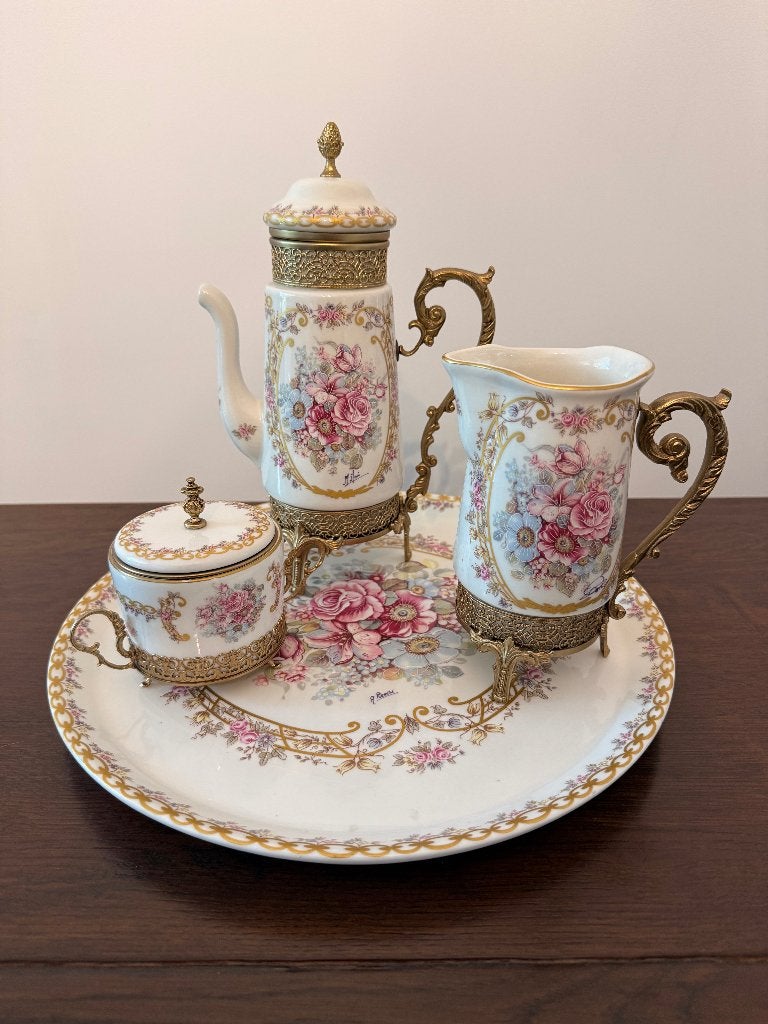 uperbe service 4 pièces en porcelaine signée A. Renzi, Antiquités & Art, Enlèvement