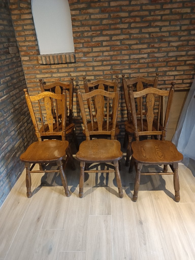 6 antieke eiken stoelen, Ophalen