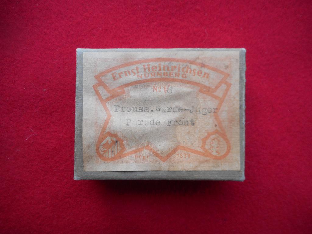 boite Prussienne allemande Pruss. Garde Jäger Parade Front, Verzamelen, Verzenden