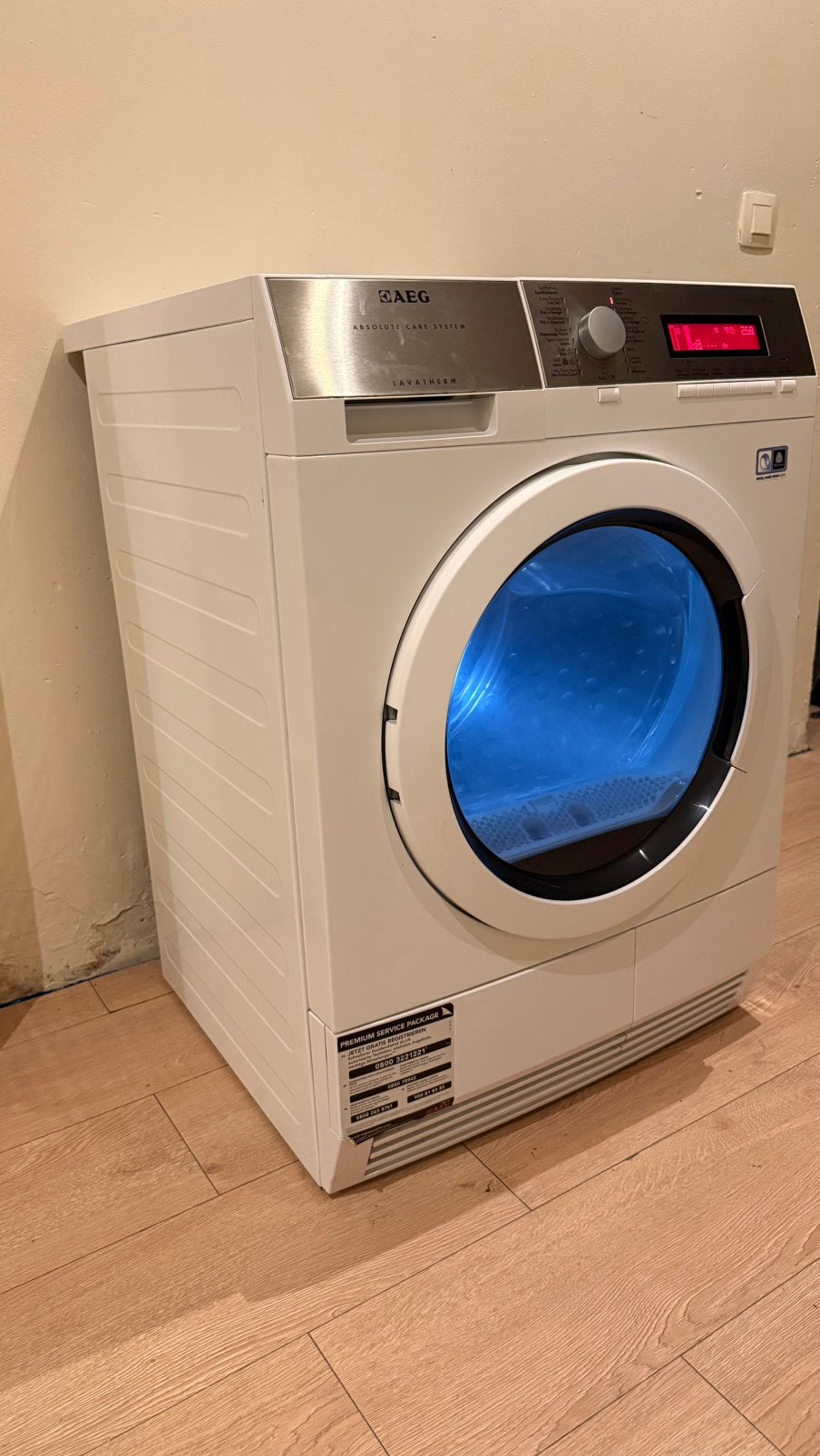 Aeg 9Kg A++ warmtepompdroger, Ophalen of Verzenden, Zo goed als nieuw