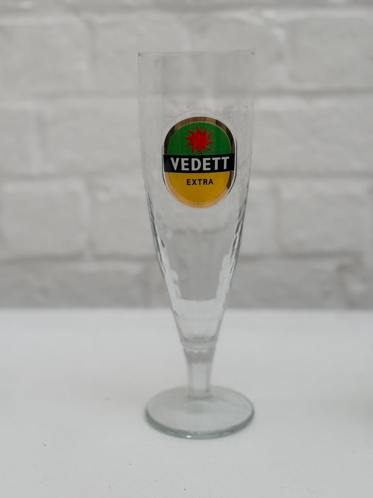Boîte de 6 verres à flûte longue Vedett, Collections, Enlèvement, Comme neuf