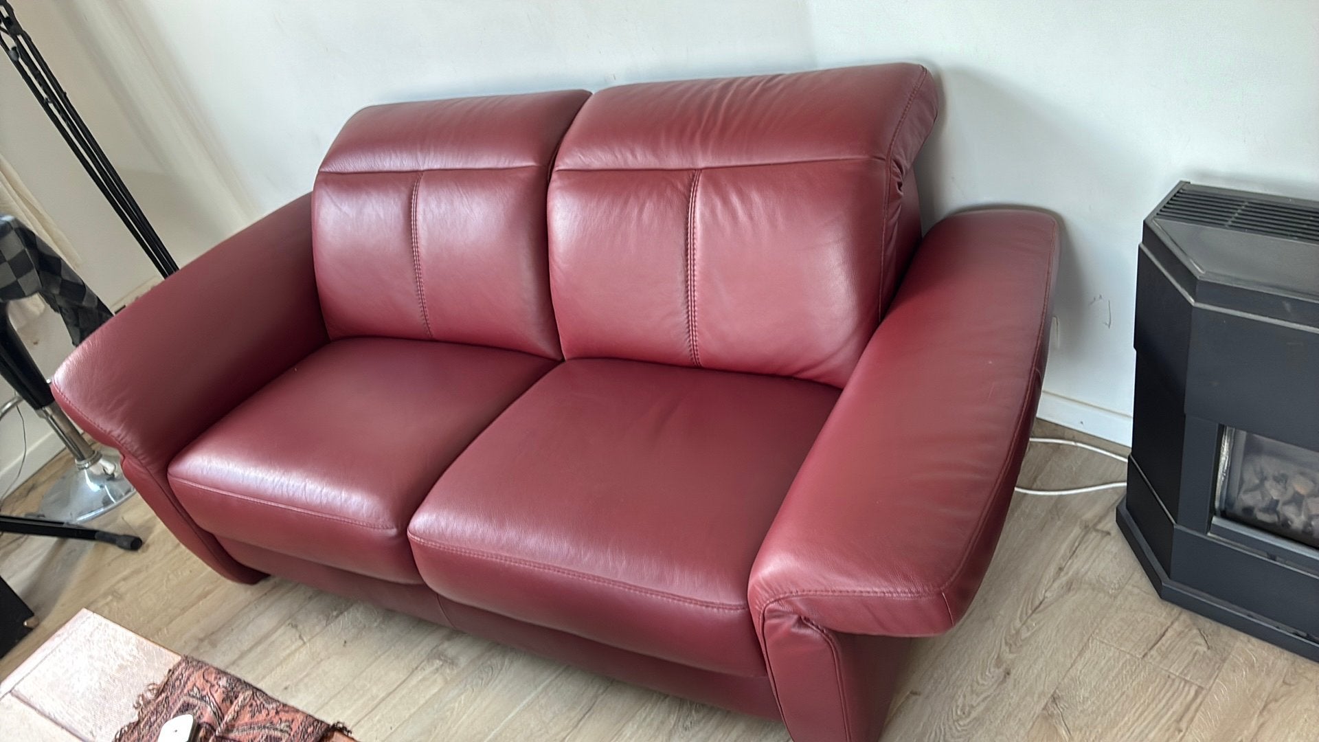 Salon en cuir, Maison & Meubles, Canapés | Salons, Enlèvement, Comme neuf
