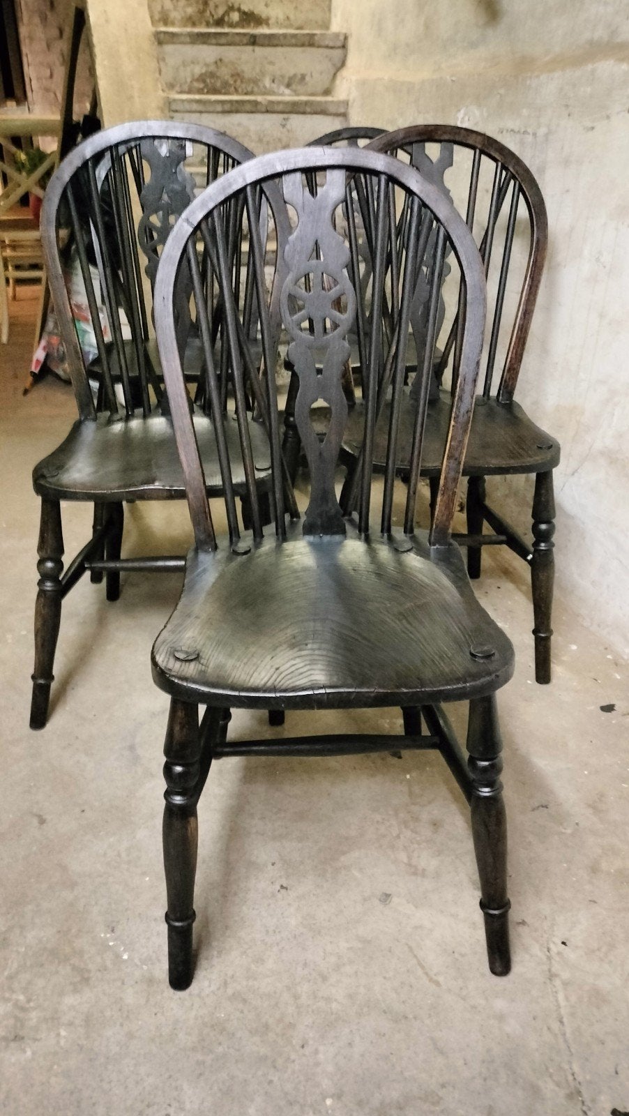 Antieke Engelse Windsor wheelback stoelen, Antiek en Kunst, Ophalen