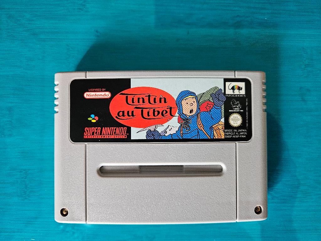 TinTin au Tibet, Games en Spelcomputers, Games | Nintendo Super NES, Avontuur en Actie, 1 speler, Ophalen of Verzenden, Zo goed als nieuw