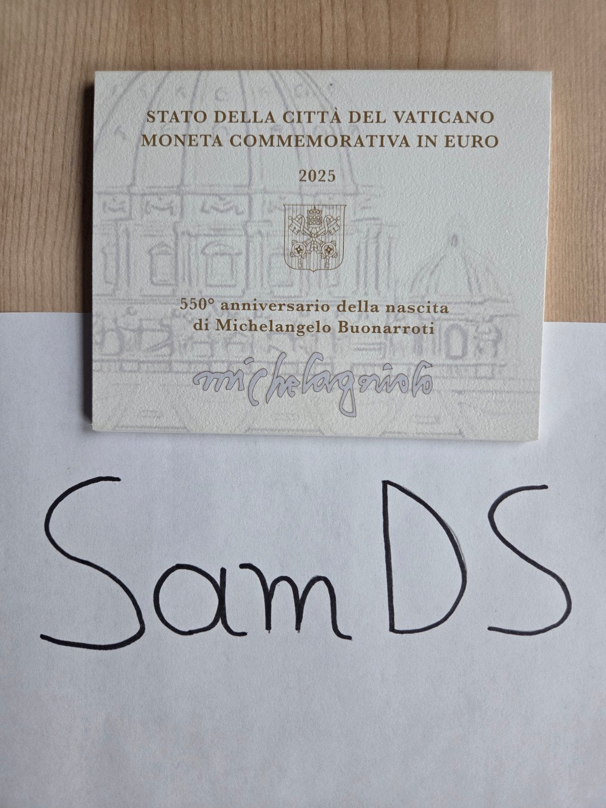 2 Euro Michelangelo BU Vaticaan 2025, Postzegels en Munten, Ophalen of Verzenden, Vaticaanstad, 2 euro, Setje
