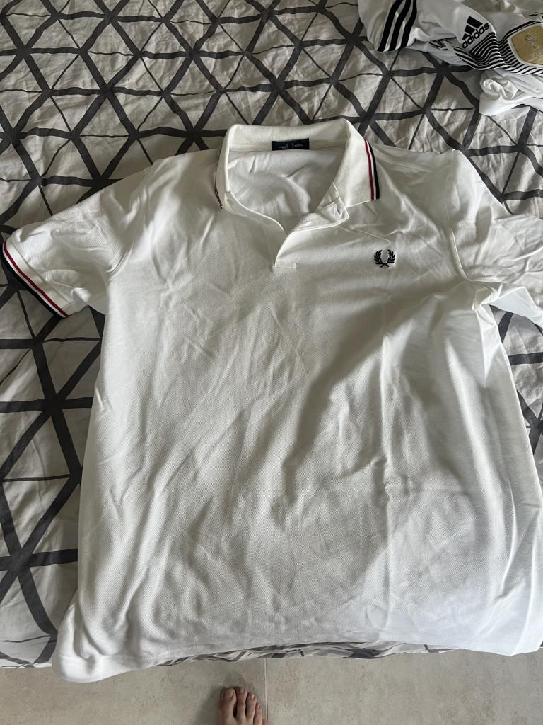 polo fred perry wit xl, Kleding | Heren, Polo's, Wit, Maat 56/58 (XL), Ophalen of Verzenden, Zo goed als nieuw