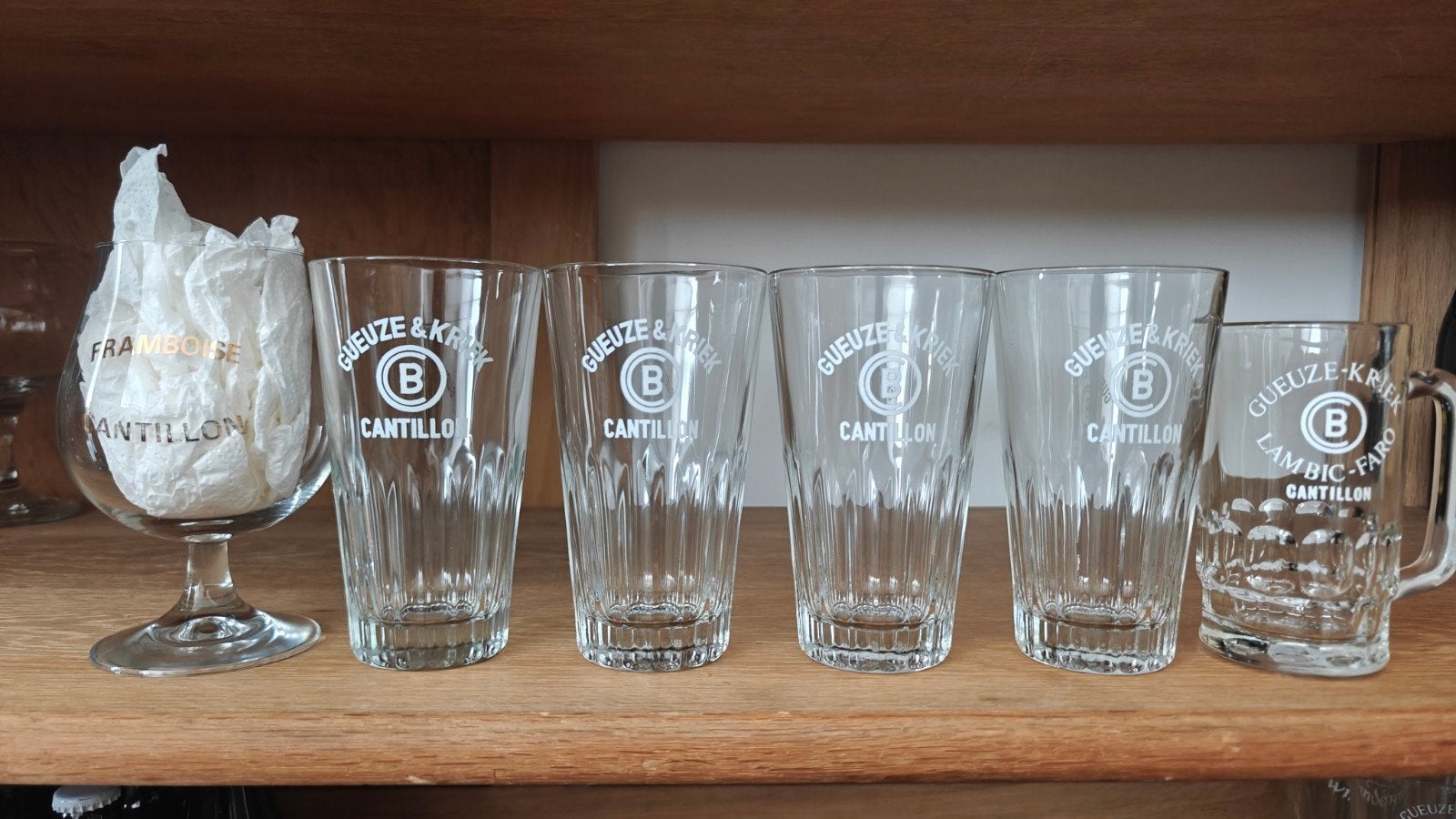 Cantillon glazen, Verzamelen, Ophalen of Verzenden, Gebruikt, Glas of Glazen, Overige merken
