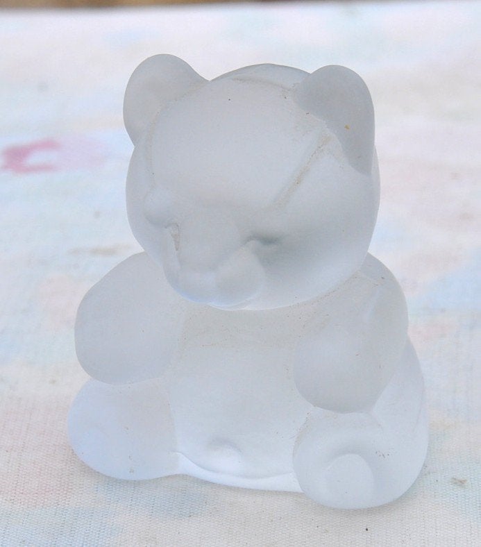 ourson en cristal dépoli, Enlèvement ou Envoi, Utilisé, Animal
