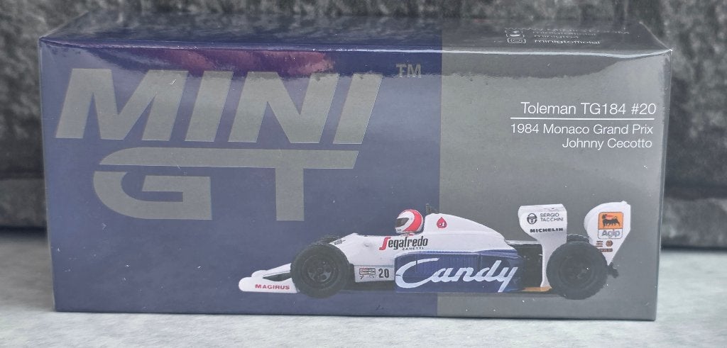 Toleman TG184 Johnny Cecotto Mini GT, Hobby & Loisirs créatifs, Neuf, Enlèvement ou Envoi, Voiture, Mini GT