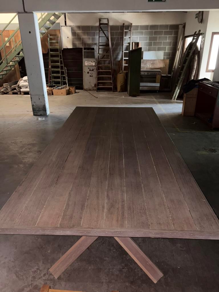 Exotische houten tafel voor buiten of binnen, Tuin en Terras, Tuintafels, Ophalen, Hout
