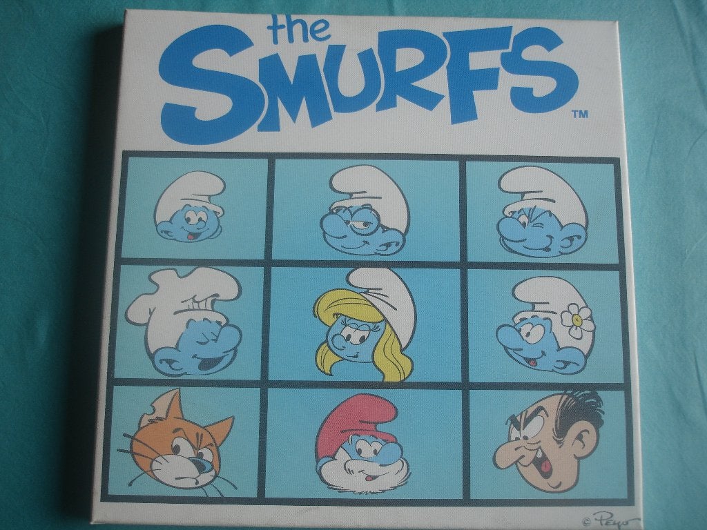 De Smurfen Wall Art 2011 op canvas, Antiek en Kunst, Ophalen of Verzenden