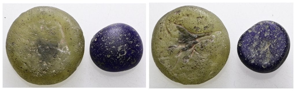 2 voorwerpen met glaspasta, Ophalen of Verzenden