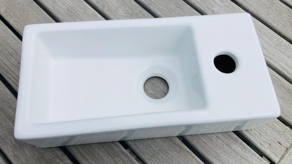Wastafel toilet 38x19, Ophalen, Zo goed als nieuw, Steen, Wastafel
