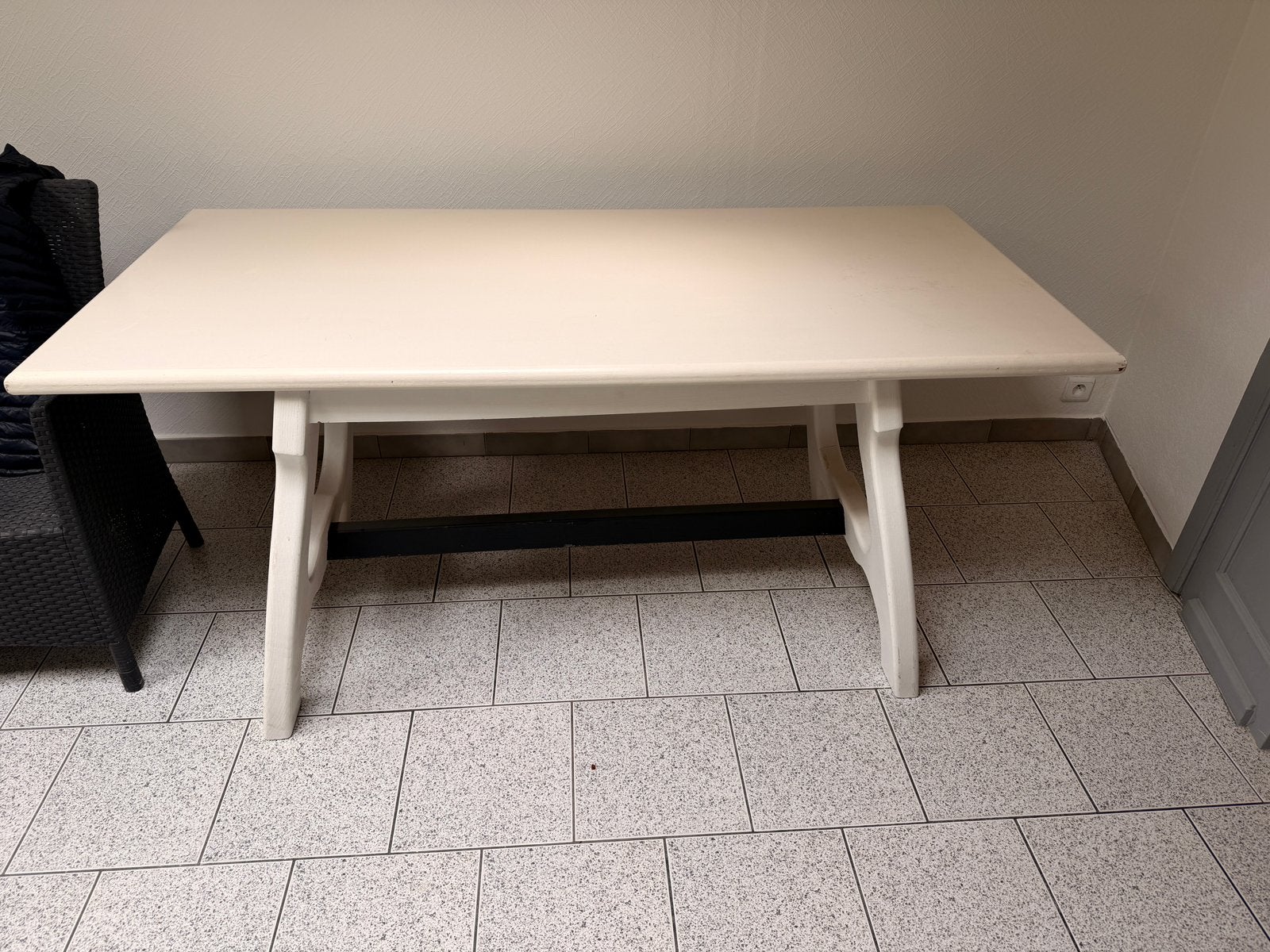 Massief houten tafel, Huis en Inrichting, Bureaus, Ophalen, Zo goed als nieuw