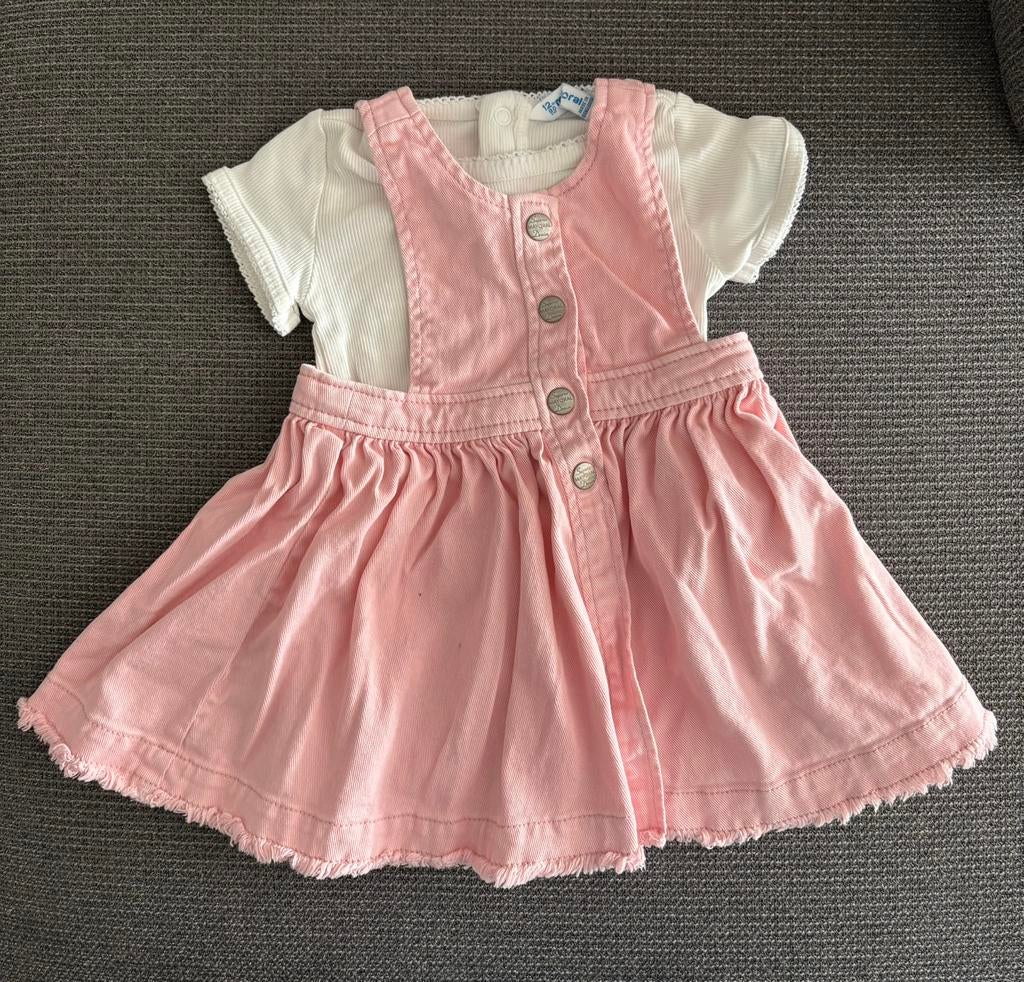 Mayoral kleedje met tshirt (12 maanden) 80cm, Meisje, MAYORAL, Ophalen of Verzenden, Zo goed als nieuw