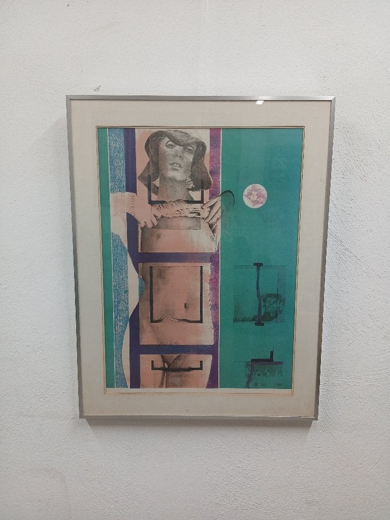 Originele kleurenlitho Pol Mara, Antiquités & Art, Numéroté, Envoi