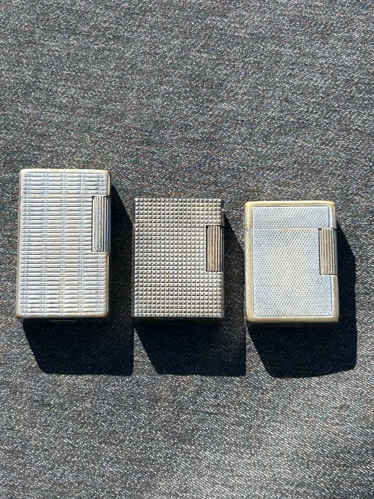 3 aanstekers van Dupont, Ophalen of Verzenden, Gebruikt, Zilver, Verzilverd