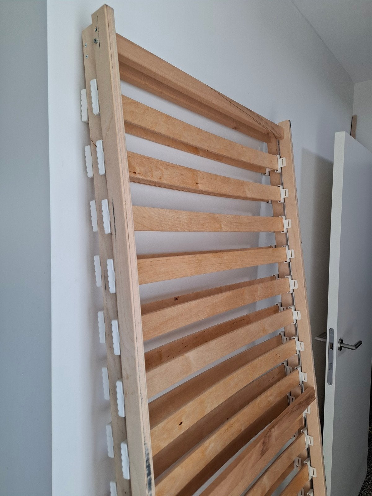 Dubbel bed Ikea, Enlèvement, Utilisé, Blanc, Deux personnes