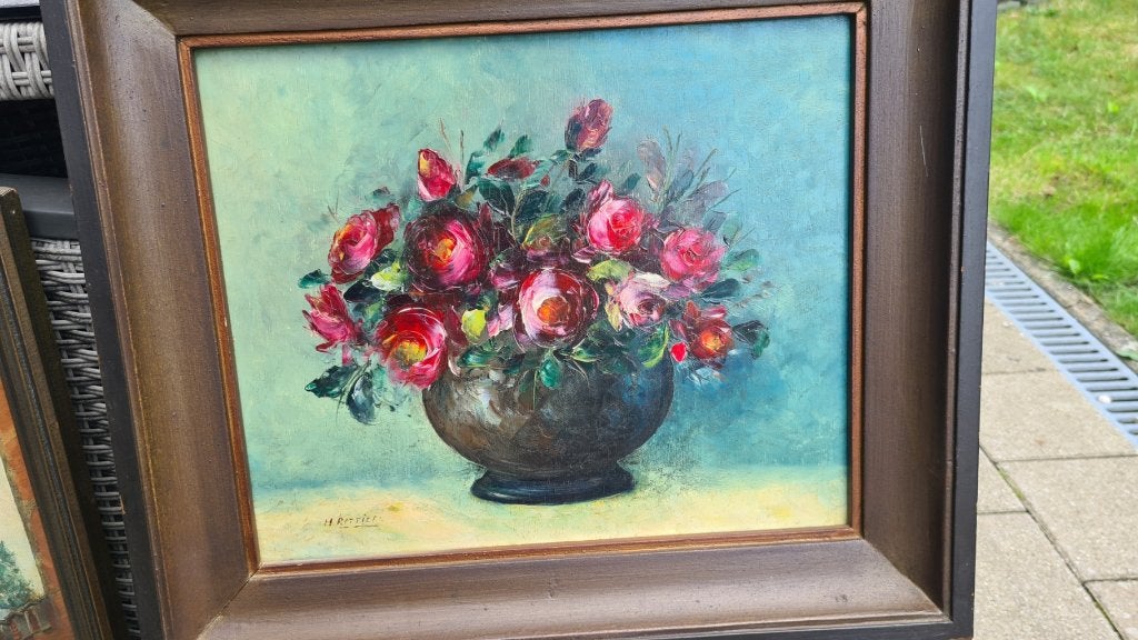 Mechelse schilder H.Rotiers, Antiquités & Art, Peinture à l'huile, Panneau, Enlèvement, Signé