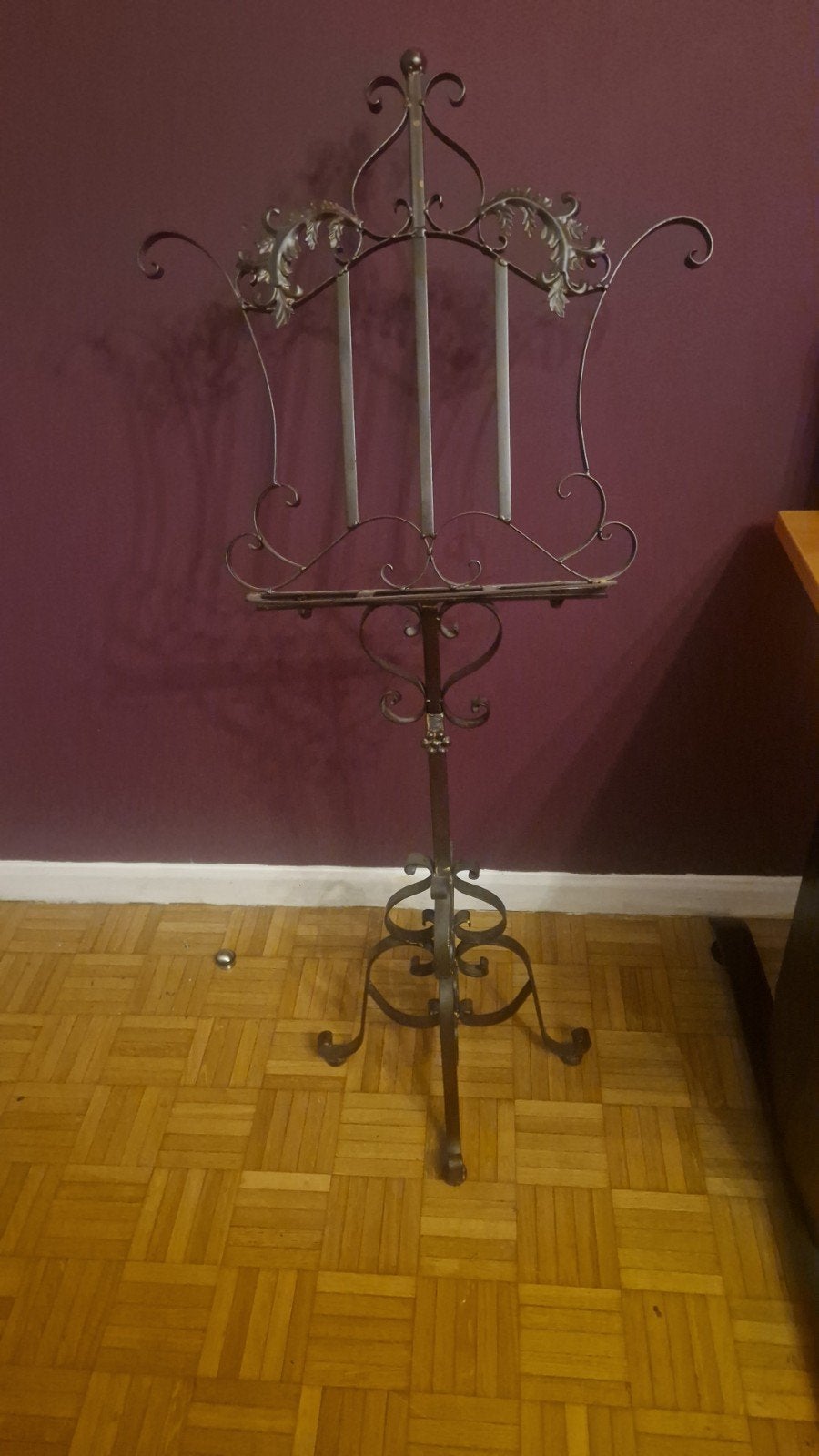 smeedijzeren muziekstandaard art nouveau stijl, Musique & Instruments, Enlèvement, Pied