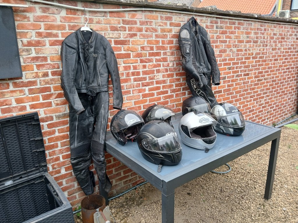 leder motorpakken en helmen, Motoren, Ophalen, M, HJC
