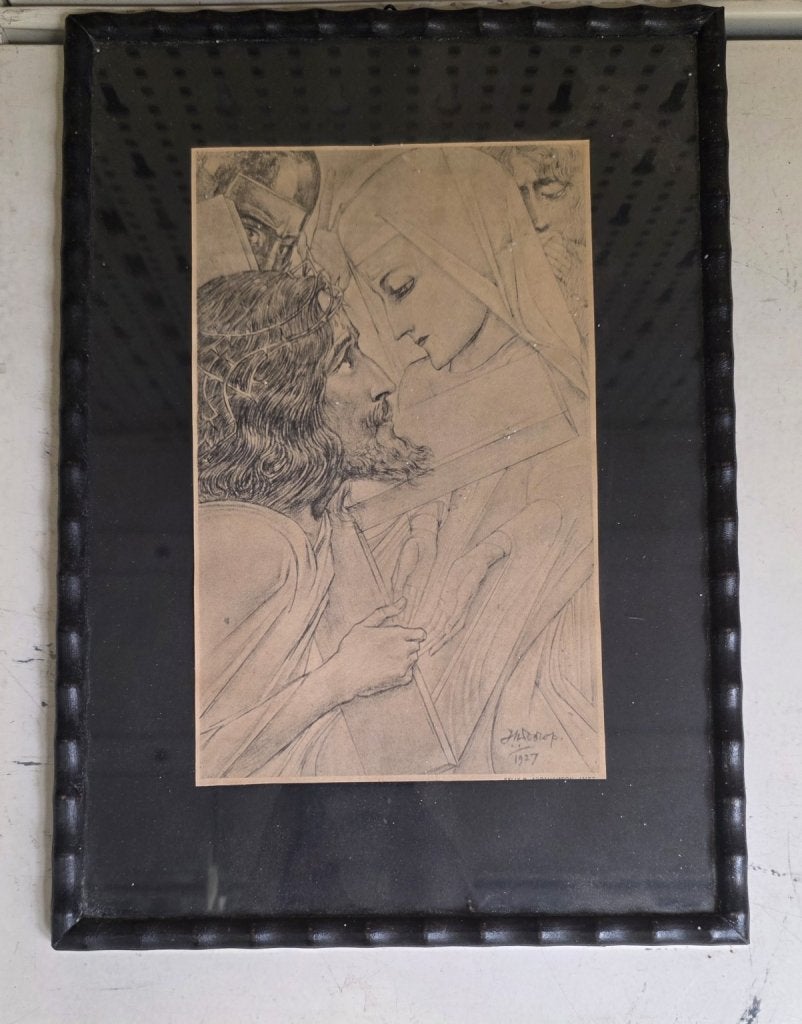 Prent Jan Toorop Maria en Christus