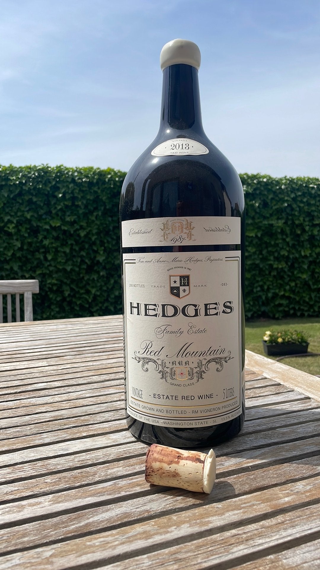 LEGE 5 liter fles Hedges+ kurk, Ophalen, Gebruikt