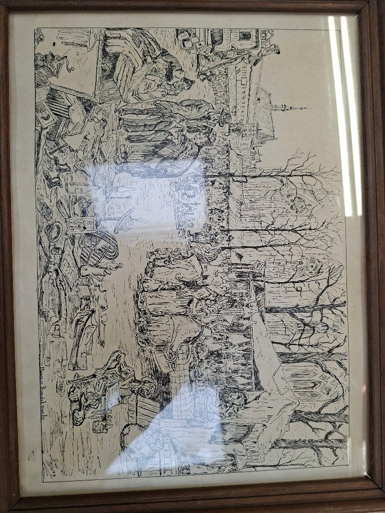 Onbekend schilder., Antiek en Kunst, Ophalen, Gesigneerd, Tekening
