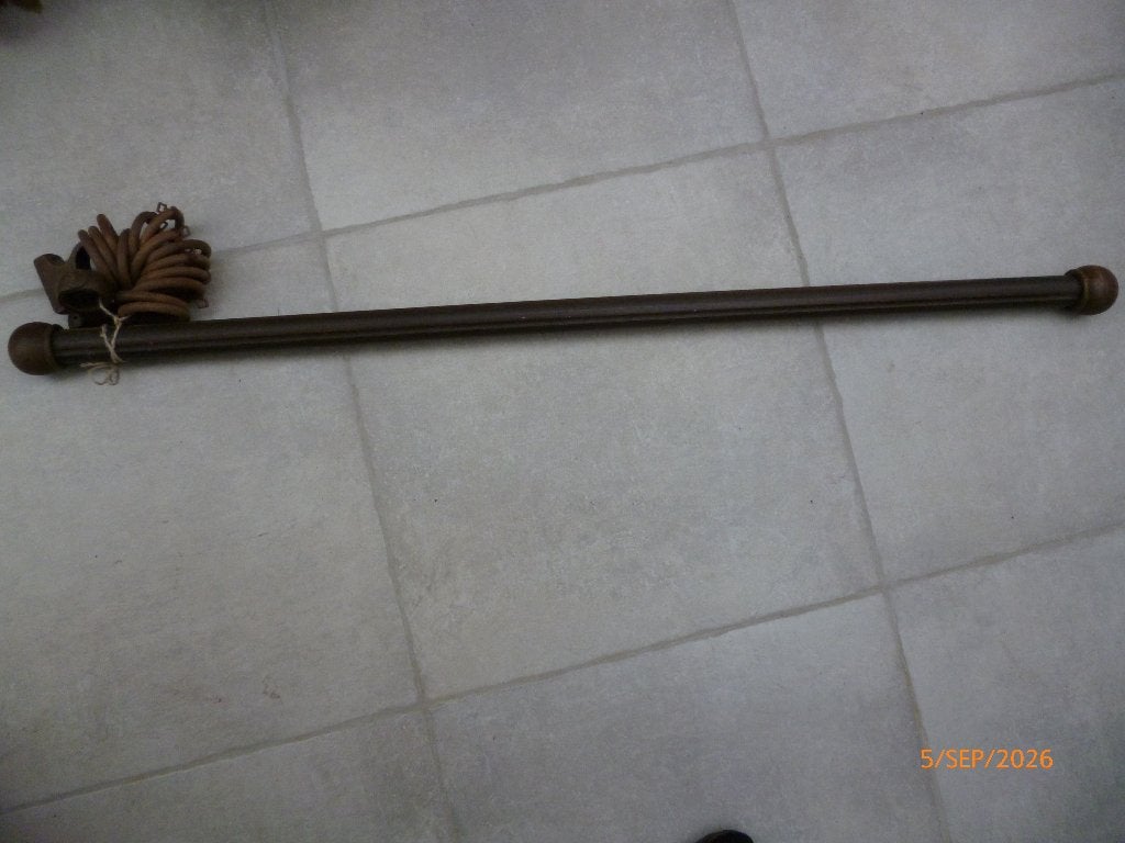 tringle Vintage en bois pour tentures, Maison & Meubles, Enlèvement, Utilisé, Bois