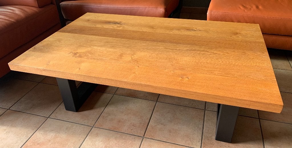 Salontafel in volle Franse eik, Ophalen, Gebruikt, Eikenhout