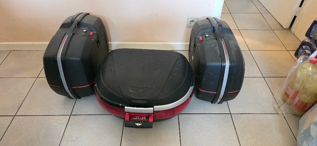 Set Bagage Moto + Support, Motos, Accessoires | Valises & Sacs, Utilisé, Enlèvement