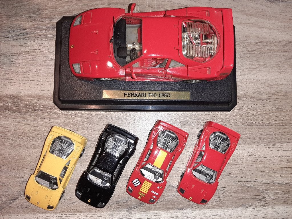 5x Burago Ferrari F40, Enlèvement ou Envoi, Utilisé, Voiture
